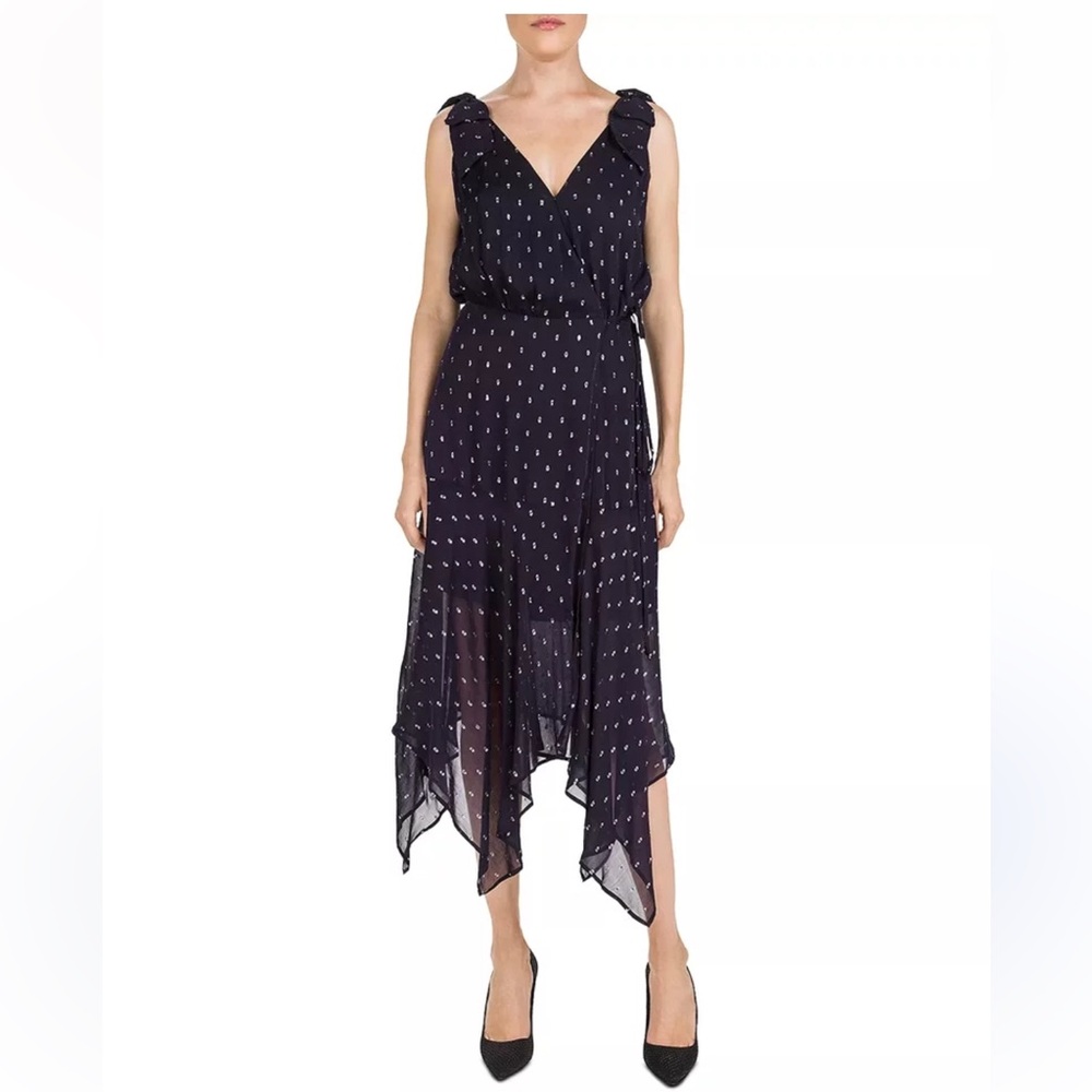 Koople polkadot long wrapped dress
